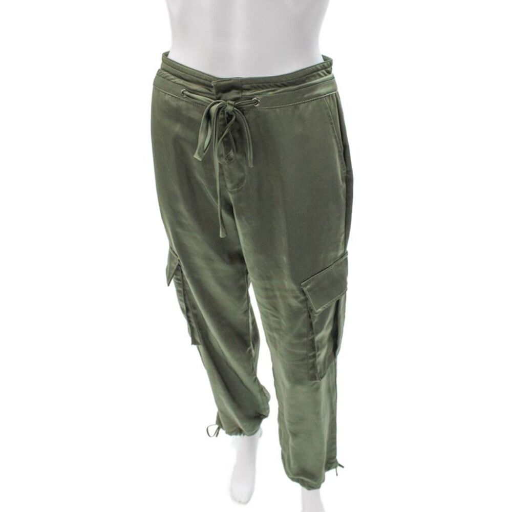 Sanctuary Unisex Cargo Pants Green Drawstring Polyester Fall Size 25